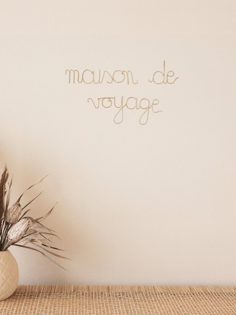 Palabra de latón "MAISON DE VOYAGE Dorado - Kiabi