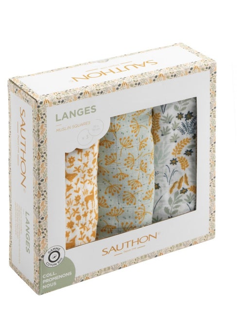 Pañales 70x70cm de algodón orgánico - SAUTHON - Kiabi