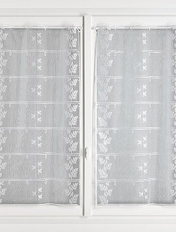 Panel modular de malla bordada con motivo de hojas