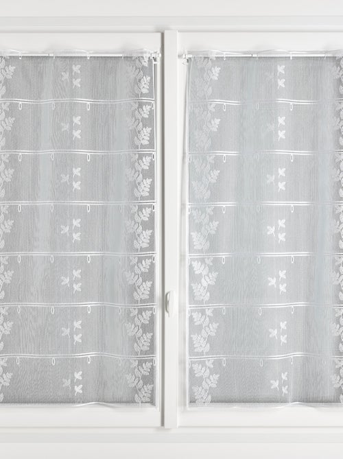 Panel modular de malla bordada con motivo de hojas - Kiabi Panel modular de malla bordada con motivo de hojas - Kiabi