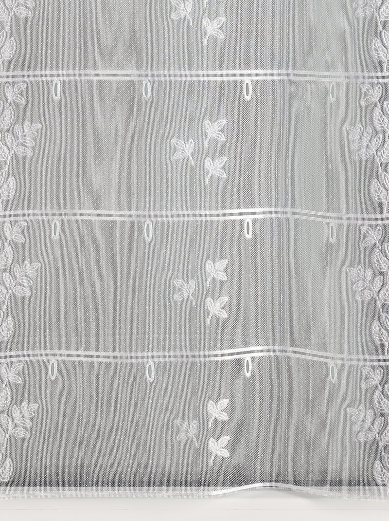 Panel modular de malla bordada con motivo de hojas Blanco - Kiabi