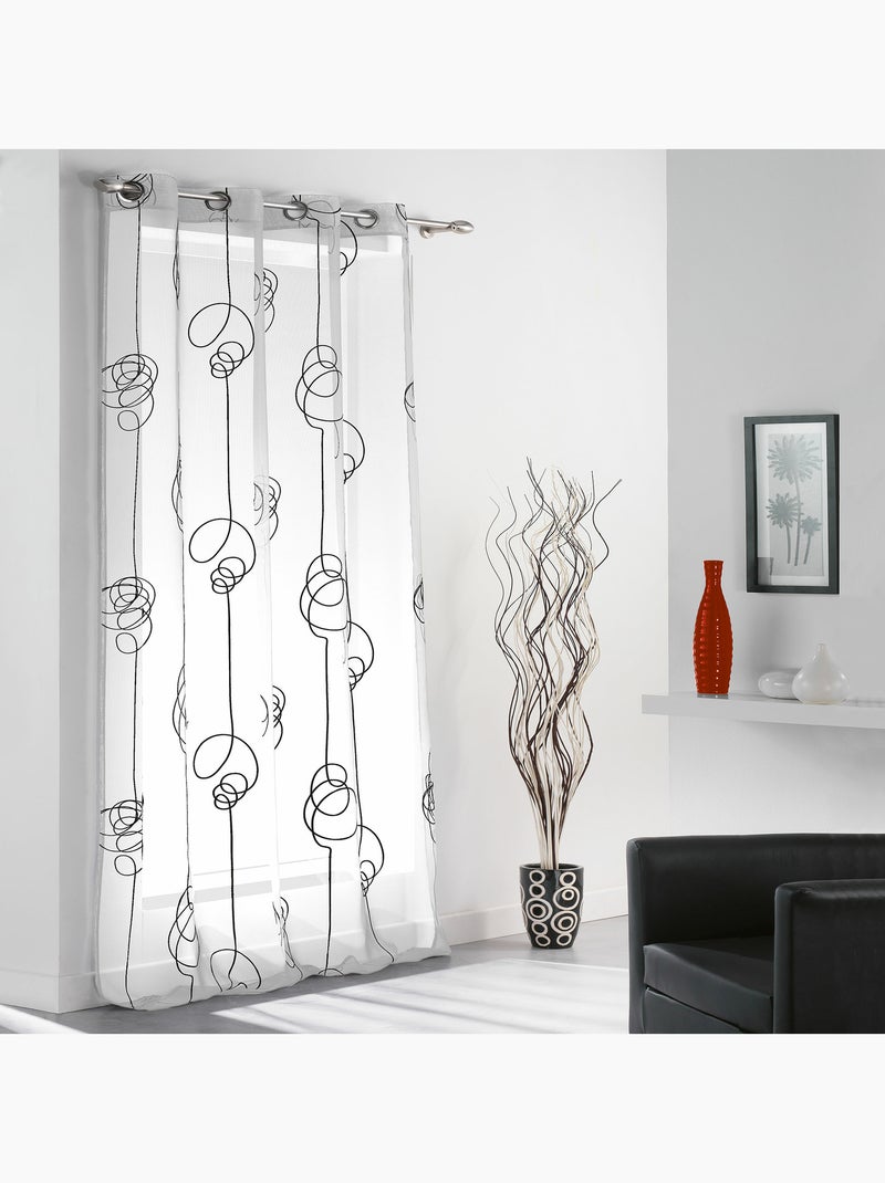 Panel transparente estampado "Looping Blanco - Kiabi