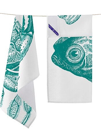 Paño de cocina 2 ud Blue sea "Happyfriday