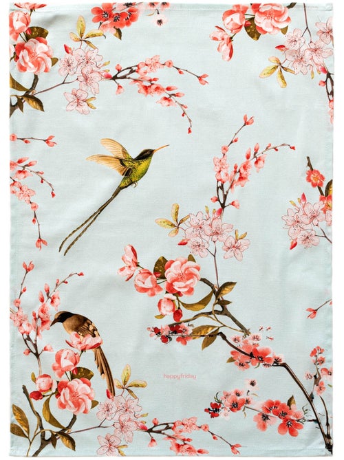 Paño de cocina 2 ud Chinoiserie "Happyfriday" - Kiabi Paño de cocina 2 ud Chinoiserie "Happyfriday" - Kiabi