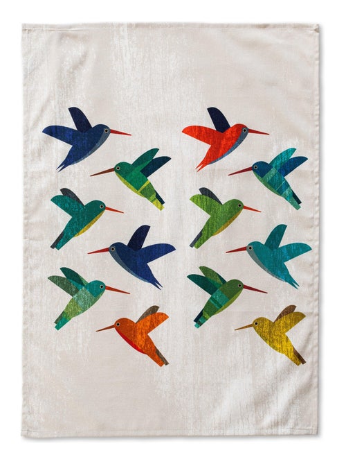 Paño de cocina 2 ud Colibri "Happyfriday" - Kiabi