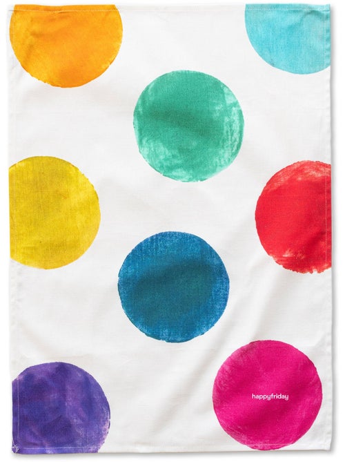 Paño de cocina 2 ud Confetti "Happyfriday" - Kiabi