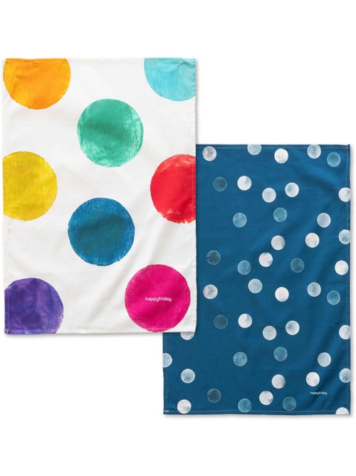 Paño de cocina 2 ud Confetti "Happyfriday" - Kiabi Paño de cocina 2 ud Confetti "Happyfriday" - Kiabi