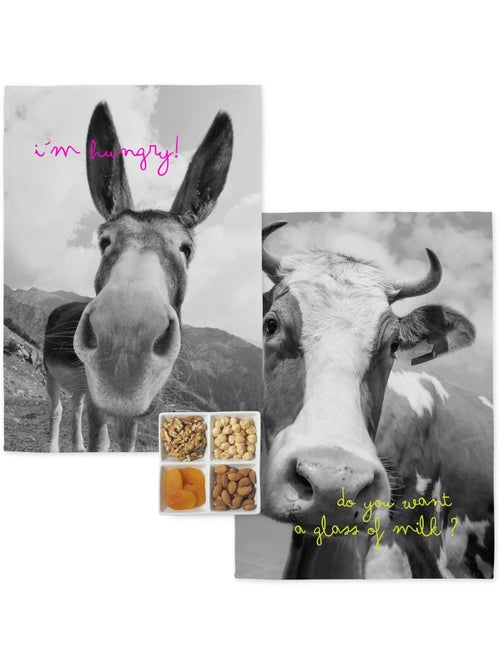 Paño de cocina 2 ud Farm "Happyfriday" - Kiabi Paño de cocina 2 ud Farm "Happyfriday" - Kiabi