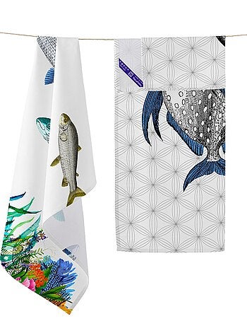 Paño de cocina 2 ud Fish "Happyfriday