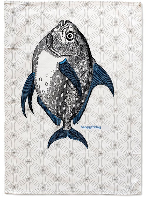 Paño de cocina 2 ud Fish "Happyfriday" - Kiabi