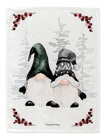 Paño de cocina 2 ud Gnomes "Happyfriday