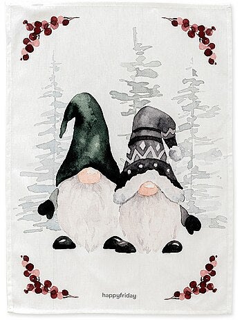 Paño de cocina 2 ud Gnomes "Happyfriday