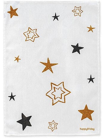 Paño de cocina 2 ud Gold Xmas "Happyfriday