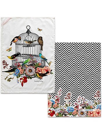 Paño de cocina 2 ud Hanging garden "Happyfriday