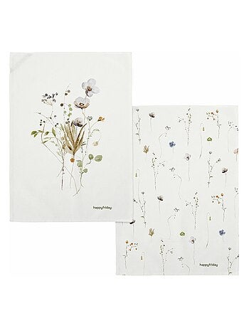 Paño de cocina 2 ud Ikebana "Happyfriday
