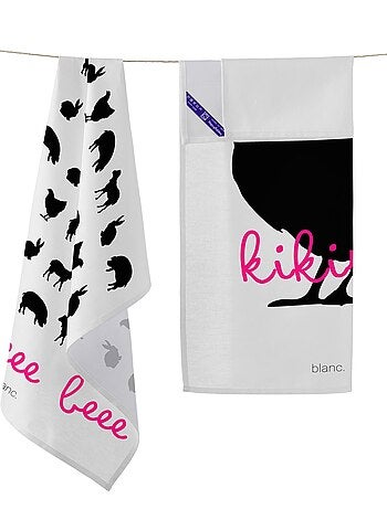 Paño de cocina 2 ud Kikiriki "Happyfriday