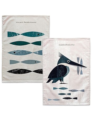 Paño de cocina 2 ud Kingfisher "Happyfriday