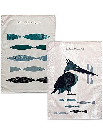 Paño de cocina 2 ud kingfisher "happyfriday