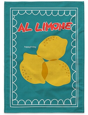 Paño de cocina 2 ud lemon fish "happyfriday