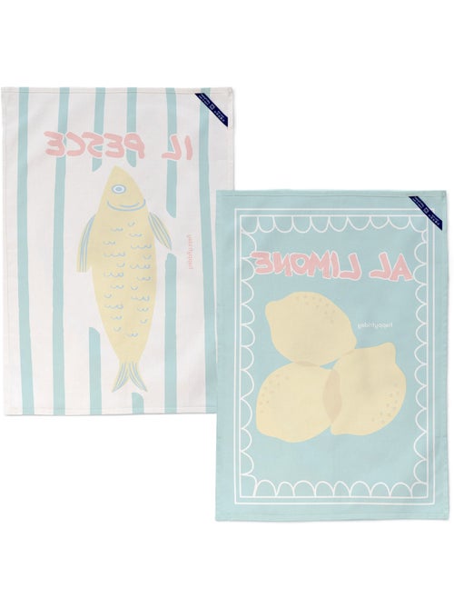 Paño de cocina 2 ud lemon fish "happyfriday" - Kiabi Paño de cocina 2 ud lemon fish "happyfriday" - Kiabi