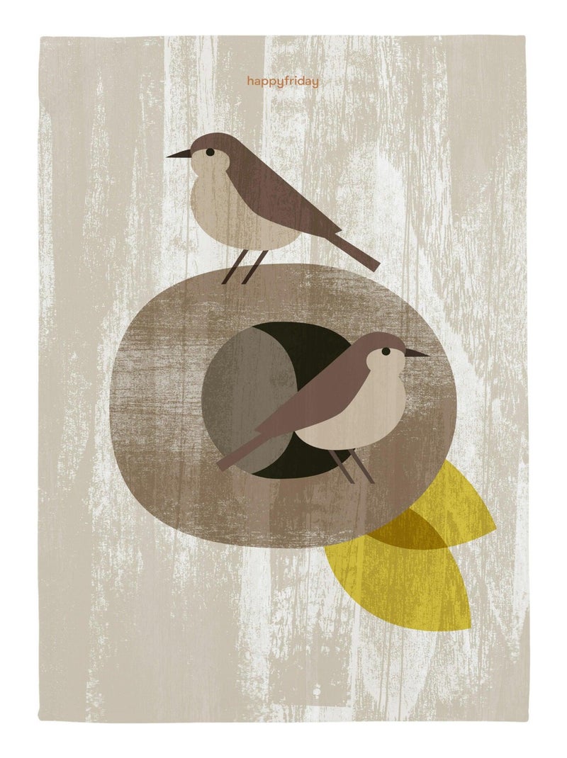 Paño de cocina 2 ud Nest "Happyfriday" Blanco - Kiabi