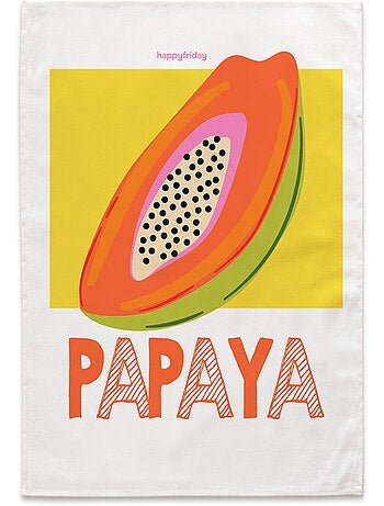 Paño de cocina 2 ud papaya fruit "happyfriday