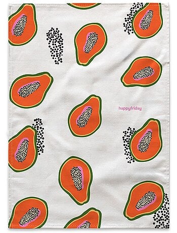 Paño de cocina 2 ud papaya fruit "happyfriday