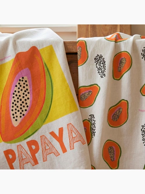 Paño de cocina 2 ud Papaya fruit "Happyfriday" - Kiabi