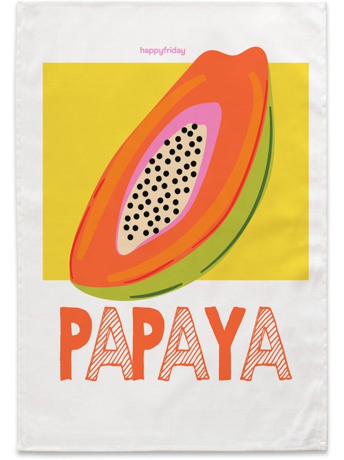 Paño de cocina 2 ud Papaya fruit "Happyfriday" - Kiabi