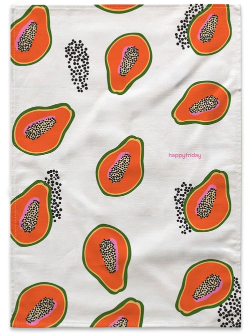 Paño de cocina 2 ud Papaya fruit "Happyfriday" - Kiabi