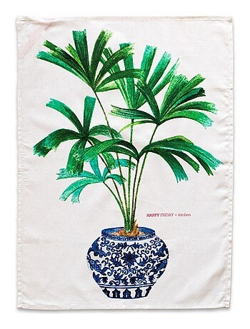 Paño de cocina 2 ud Porcelain "Happyfriday