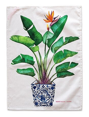 Paño de cocina 2 ud Porcelain "Happyfriday