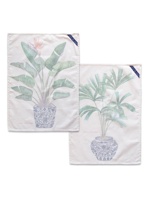 Paño de cocina 2 ud Porcelain "Happyfriday" - Kiabi