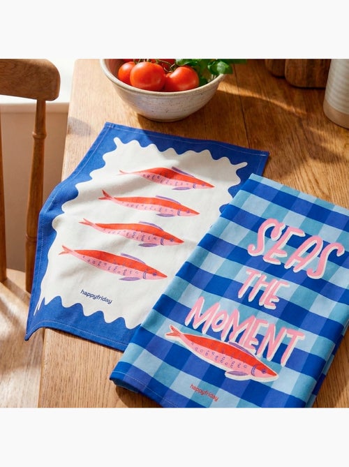 Paño de cocina 2 ud Seas the moment "Happyfriday" - Kiabi Paño de cocina 2 ud Seas the moment "Happyfriday" - Kiabi
