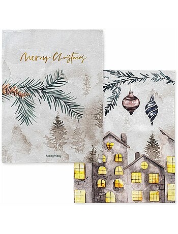 Paño de cocina 2 ud Welcoming "Happyfriday