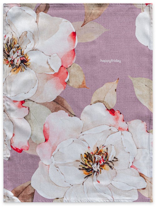 Paño de cocina 2 ud White peonies "Happyfriday" - Kiabi