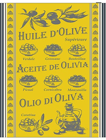 Paño de cocina de algodón con aceite de oliva