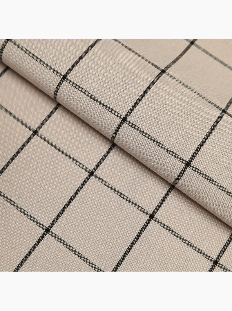 Paño de cocina de algodón con estampado de cuadros Beige - Kiabi