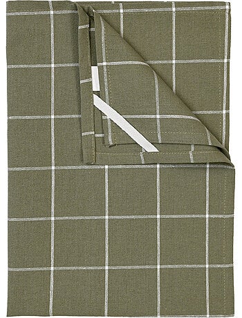 Paño de cocina de algodón con estampado de cuadros