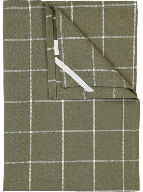 Paño de cocina de algodón con estampado de cuadros - Kiabi