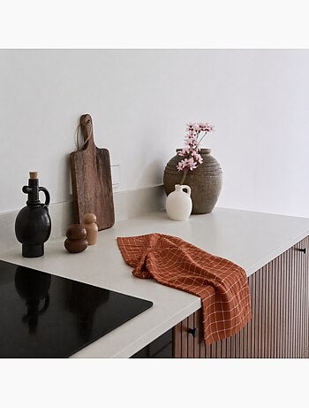 Paño de cocina de algodón con estampado de cuadros