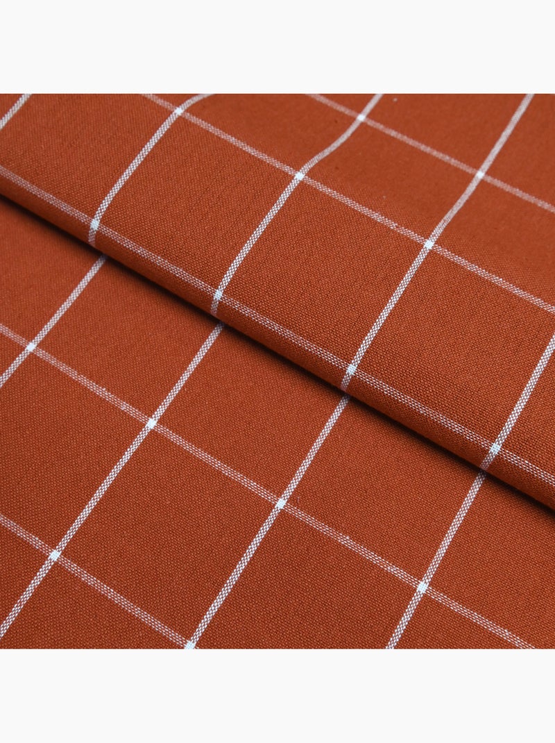 Paño de cocina de algodón con estampado de cuadros Naranja coral - Kiabi