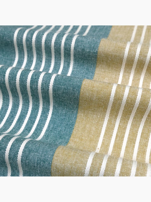 Paño de cocina de algodón con rayas bicolores - Kiabi