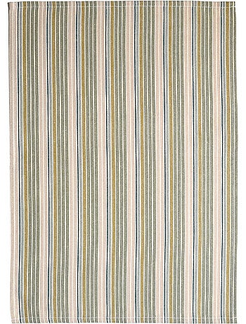 Paño de cocina de algodón con rayas tejidas