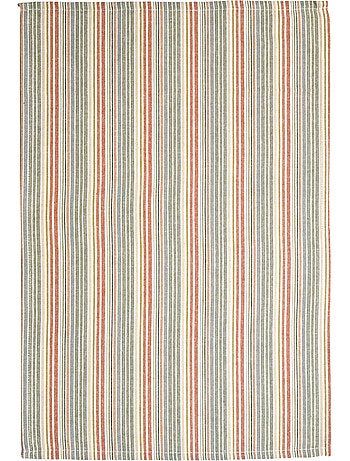 Paño de cocina de algodón con rayas tejidas