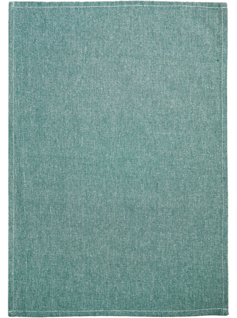 Paño de cocina de algodón liso Azul - Kiabi