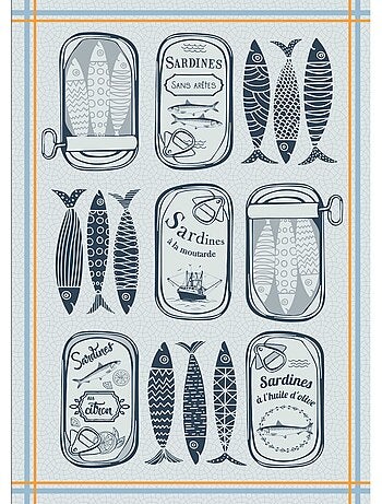 Paño de cocina Sardinas