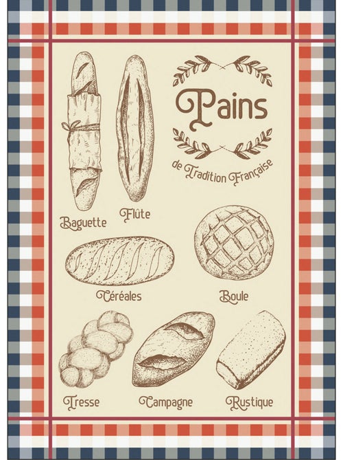 Paño de cocina tradicional francés de algodón - Kiabi Paño de cocina tradicional francés de algodón - Kiabi