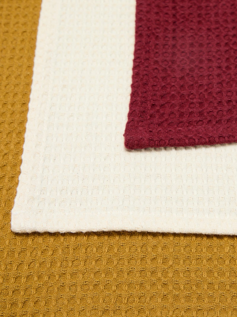 Paño rectangular de nido de abeja Marron - Kiabi