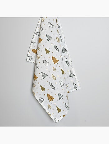 Paños de cocina de algodón con motivos de abetos